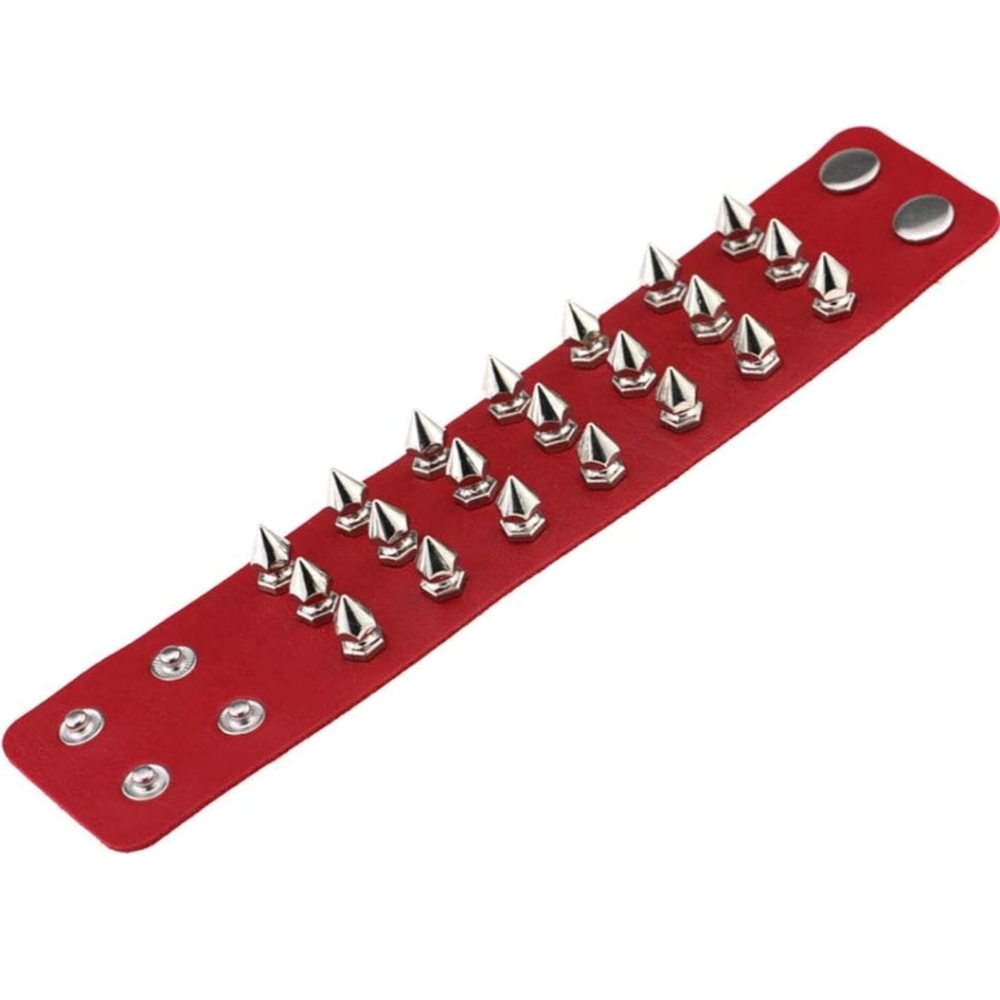 Goth /Punk leather wrist band- New in package